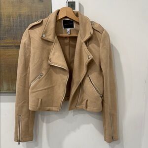Another Story’s Camel Leather Biker Jacket